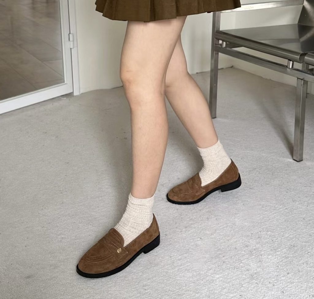 A cute pair of brown loafers 