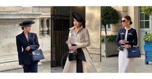 A collage of 3 beautiful vintage and modern mix looks